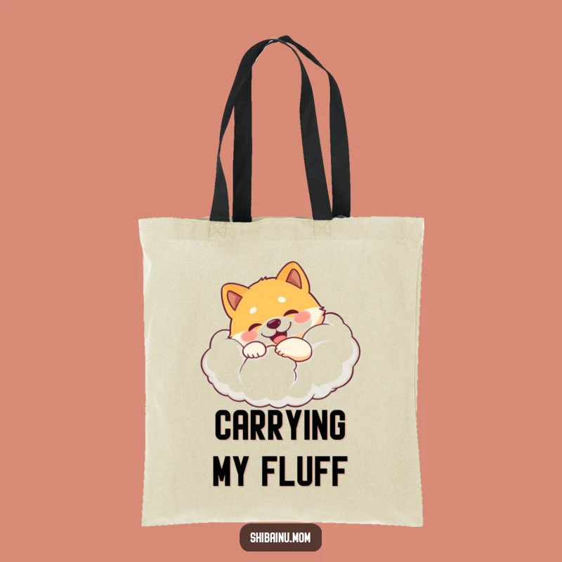 Funny Shiba Inu Cloud Hug Tote Bag - Whimsical Dog Accessory