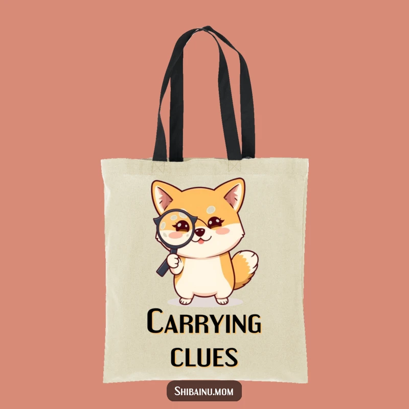 Funny Shiba Inu Detective Tote Bag: Carry Your Case Gift