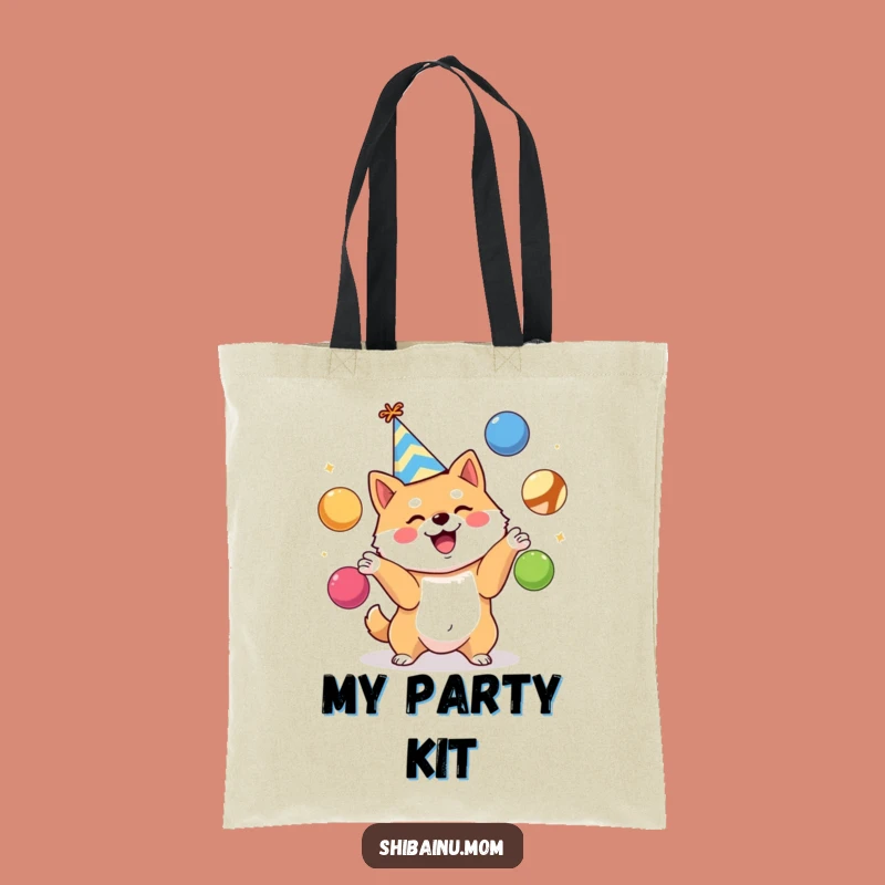 Funny Shiba Inu Party Tote Bag - Juggling Fun Carrier Gift