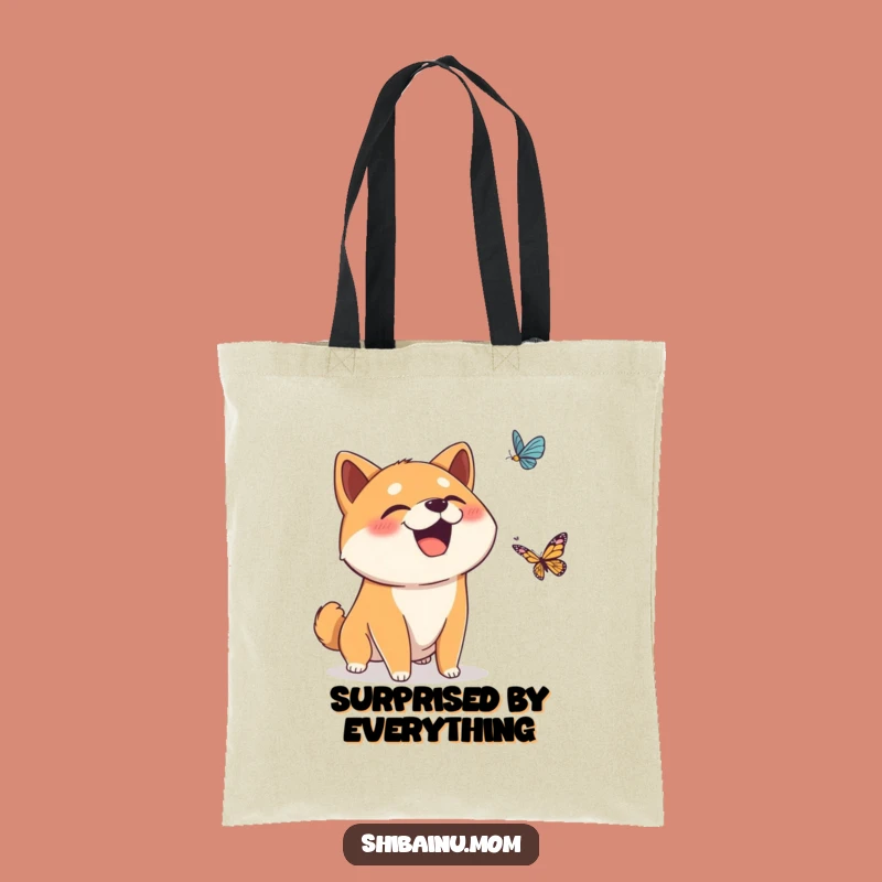 Funny Surprised Shiba Inu Giggle Tote Bag - Carry Your Amusement